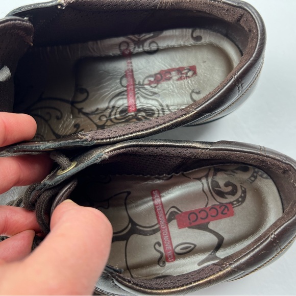 Ecco Cloud Leather Comfort Walking Shoe Women’s Euro 37 US 7/7.5 Brown Metallic - Picture 5 of 12